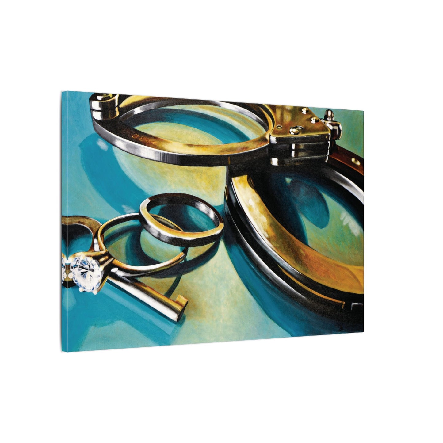 Cop Life- Police Officer Law Enforcement Cuffs Hero Art Print, 0.75" Matte Canvas Style