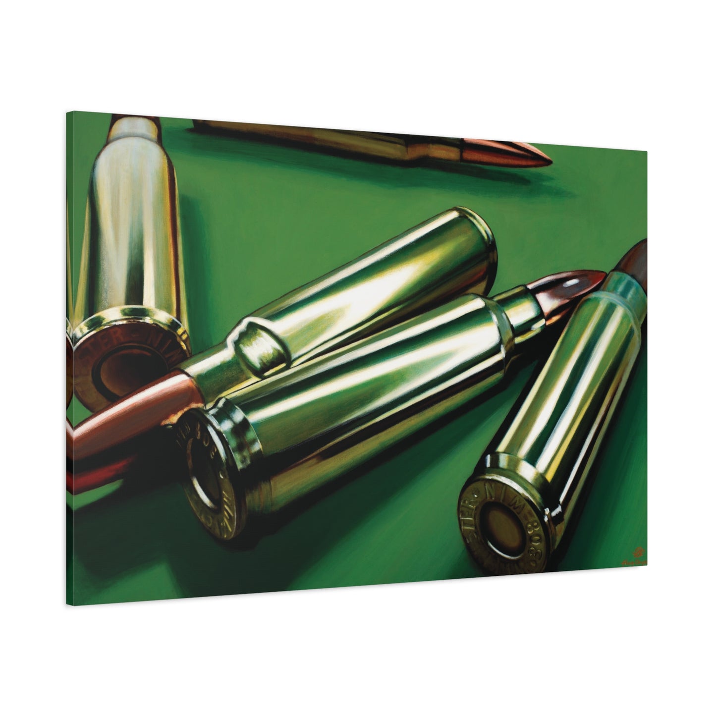 Sniper- Bullets Rifle Gun Collector Military SWAT Hero Art Print, 1.25" Stretched Matte Canvas Style