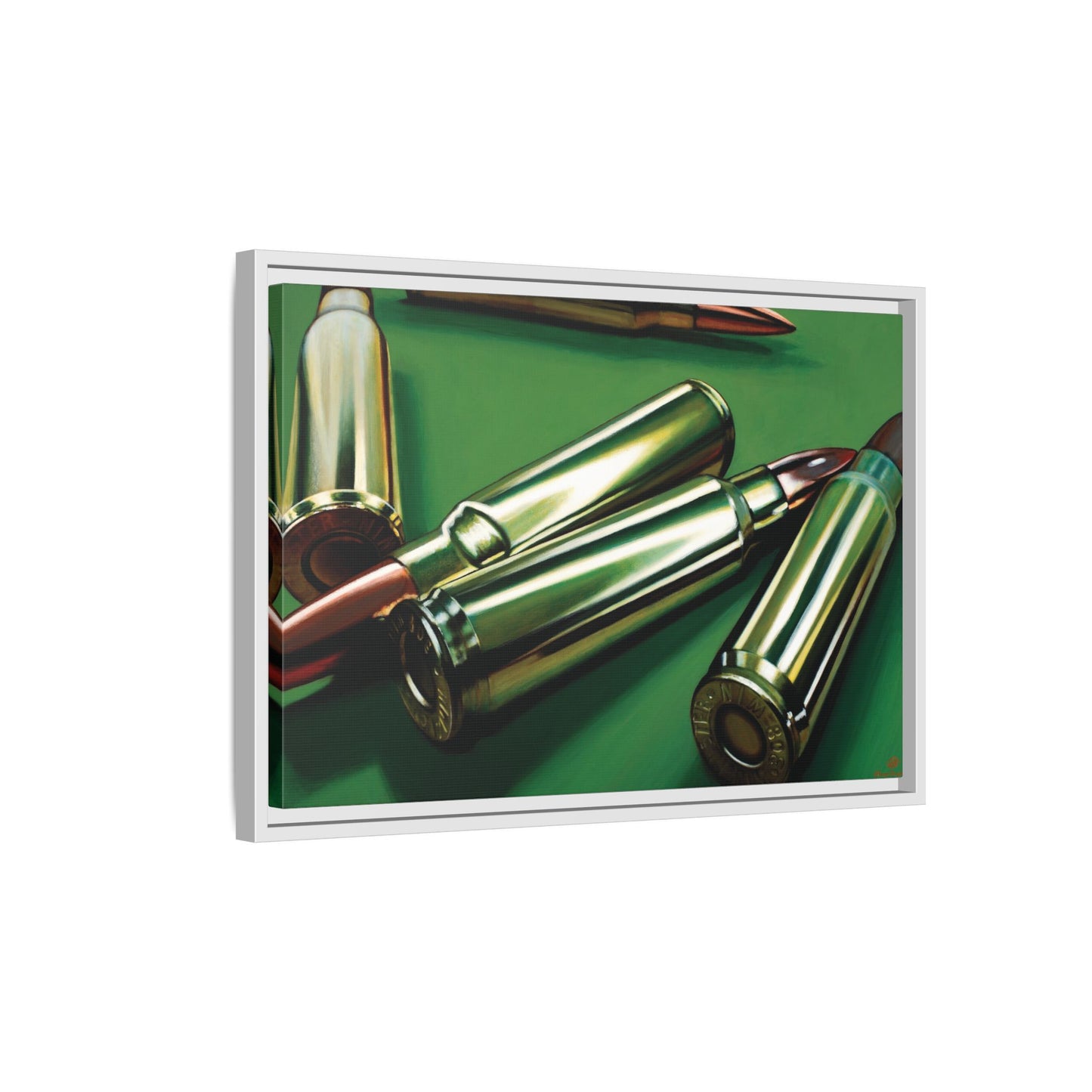 Sniper- Bullets Rifle Gun Collector Military SWAT Hero Art Print, Framed 1.25" Matte Canvas Style