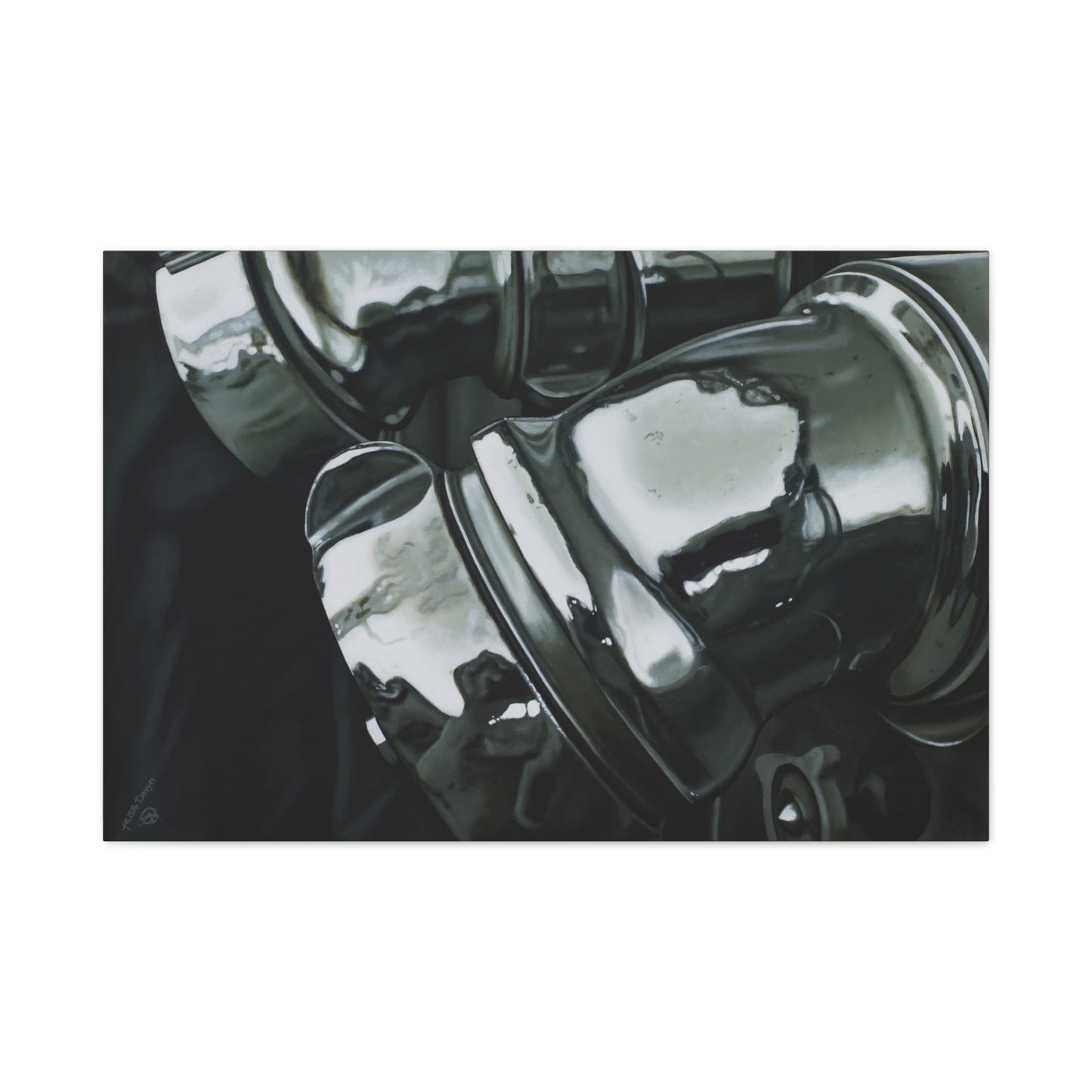 Fire Engine- Fire Fighter Fire Department Hero Art Print, 1.25" Matte Stretched Canvas Style