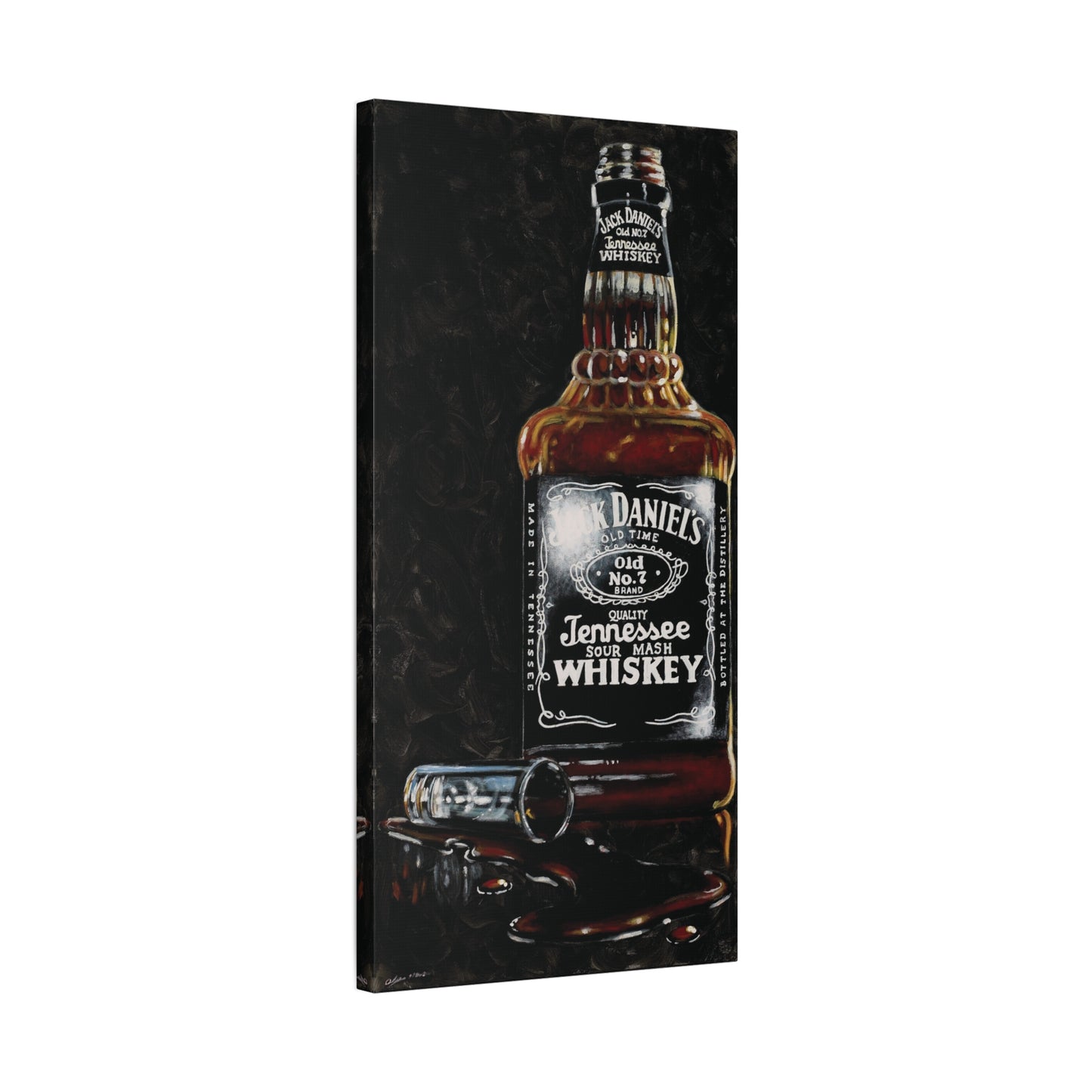 The Frank- Jack Daniels Whiskey Alcohol Art Print, 1.25" Stretched Matte Canvas Style