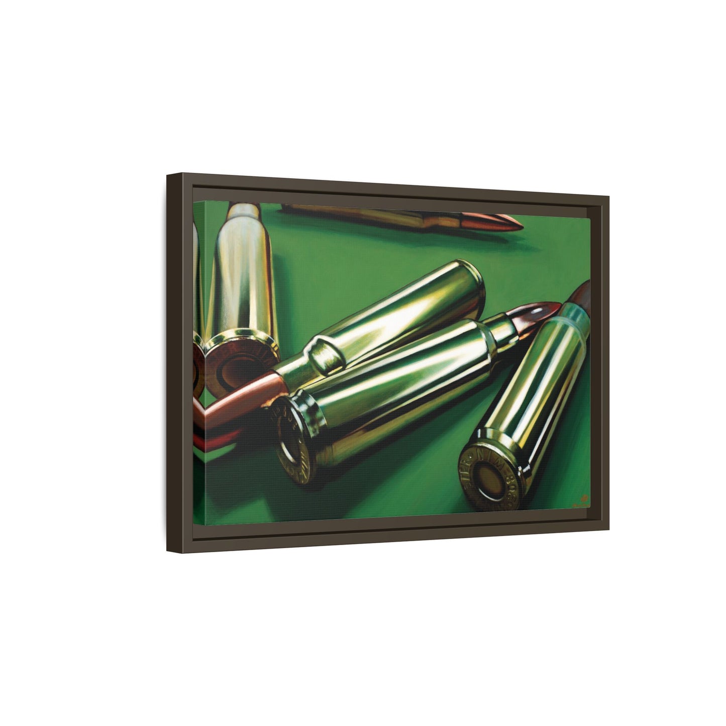 Sniper- Bullets Rifle Gun Collector Military SWAT Hero Art Print, Framed 1.25" Matte Canvas Style