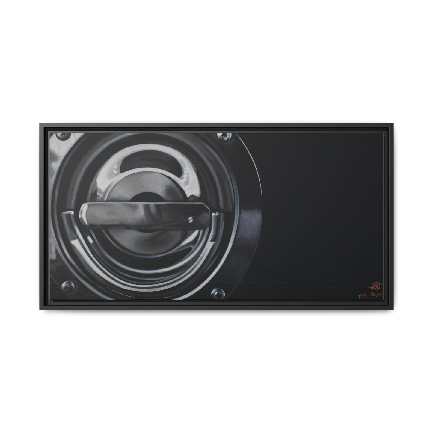 Fire Truck- Fire Fighter Fire Department Hero Art Print, Framed 1.25" Matte Canvas Style