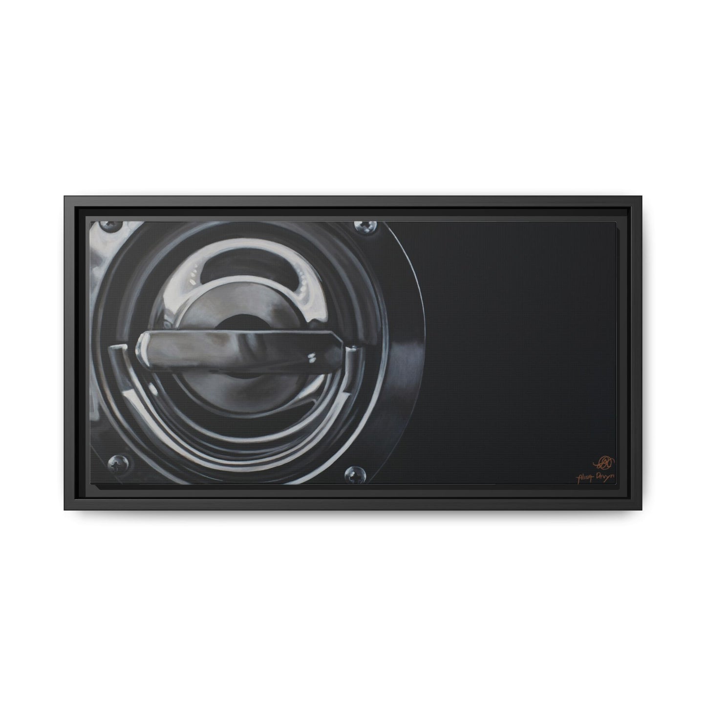 Fire Truck- Fire Fighter Fire Department Hero Art Print, Framed 1.25" Matte Canvas Style