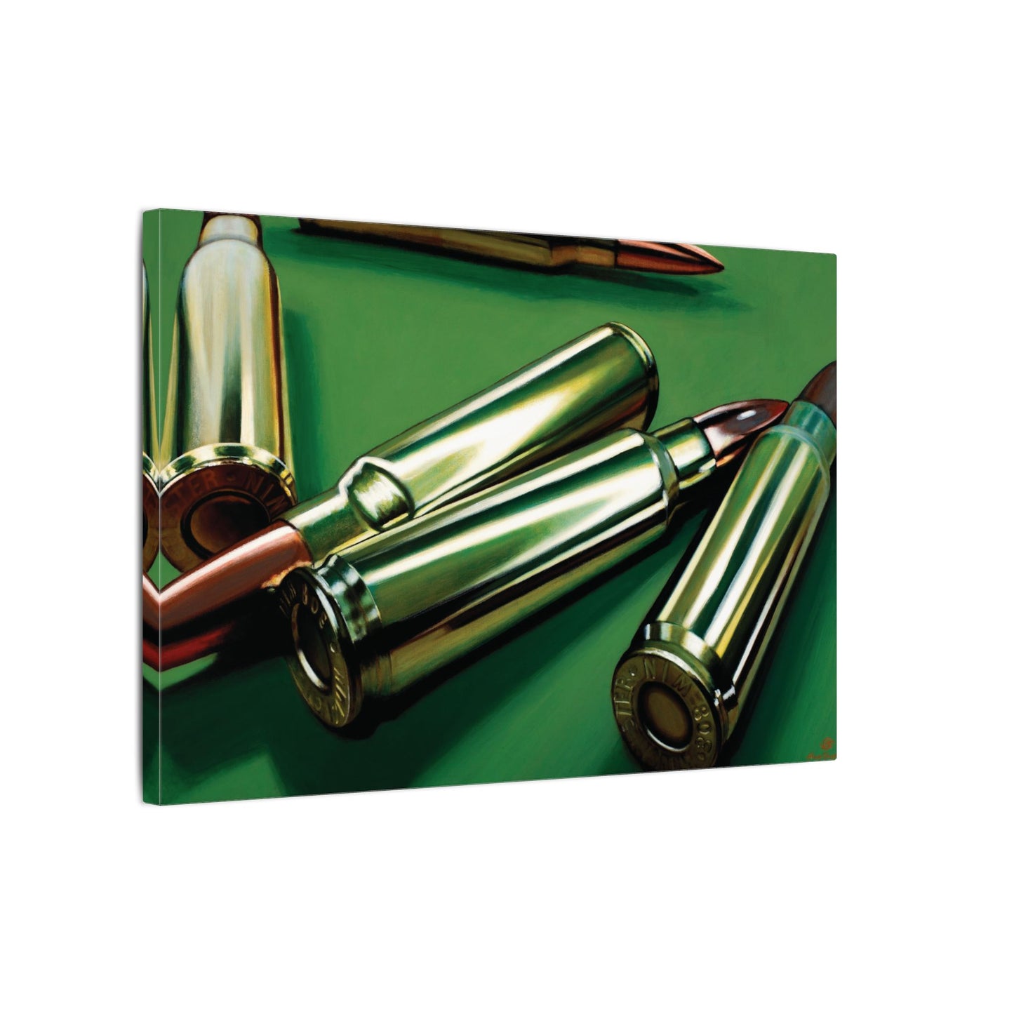 Sniper- Bullets Rifle Gun Collector Military SWAT Hero Art Print, 0.75" Stretched Matte Canvas Style