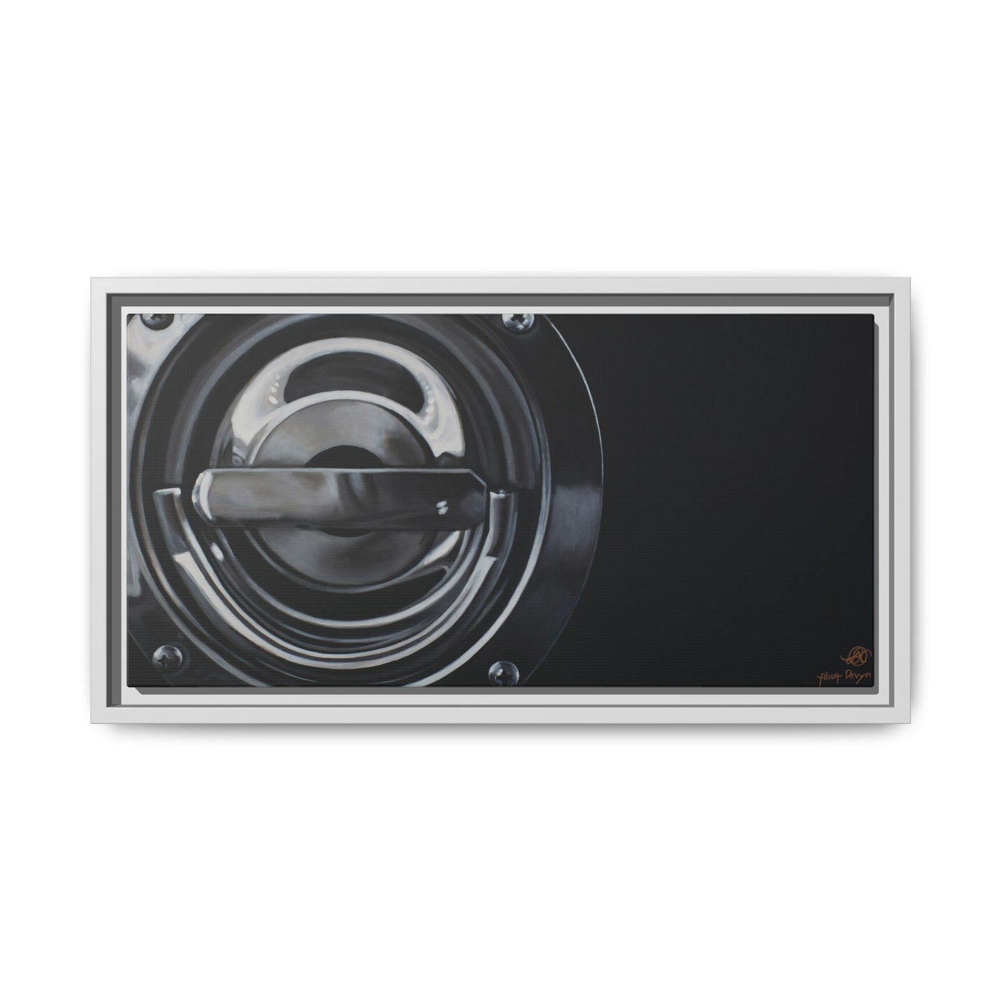 Fire Truck- Fire Fighter Fire Department Hero Art Print, Framed 1.25" Matte Canvas Style