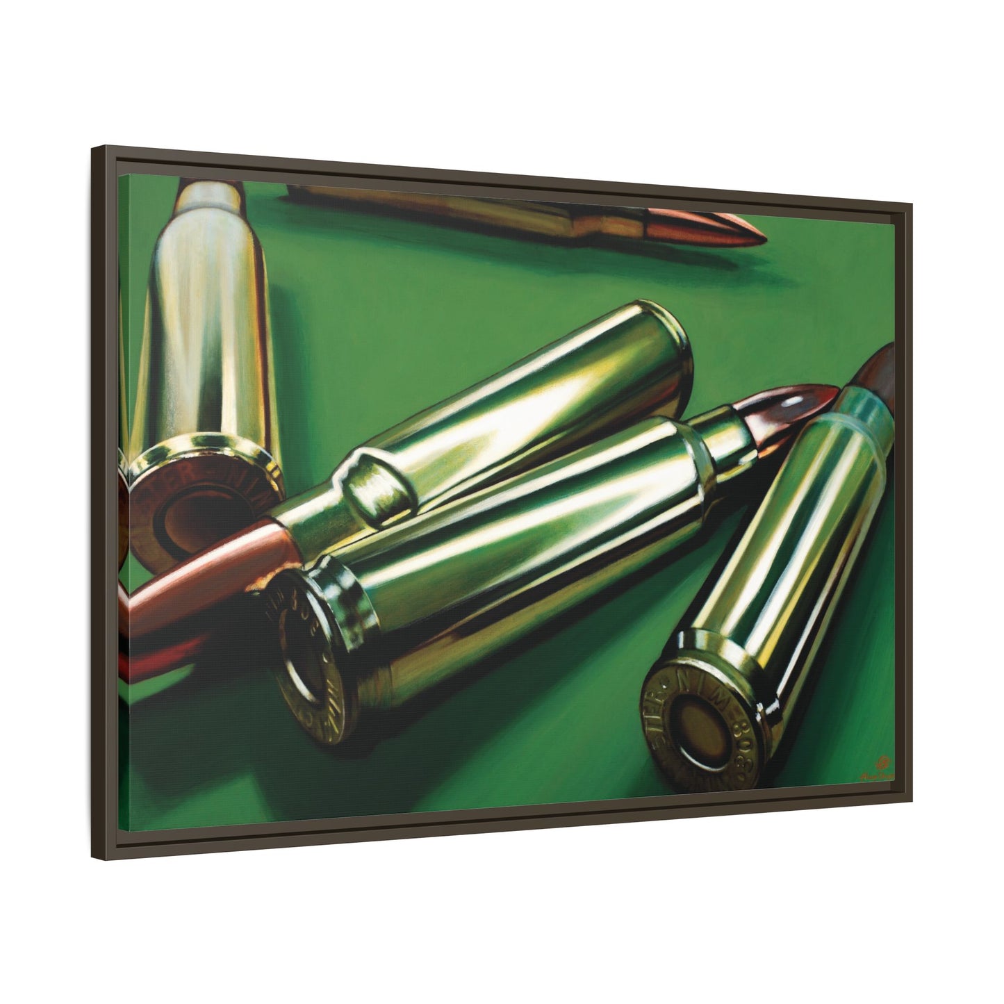 Sniper- Bullets Rifle Gun Collector Military SWAT Hero Art Print, Framed 1.25" Matte Canvas Style