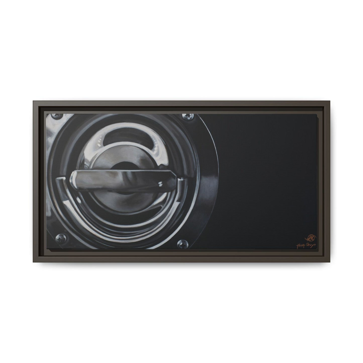 Fire Truck- Fire Fighter Fire Department Hero Art Print, Framed 1.25" Matte Canvas Style