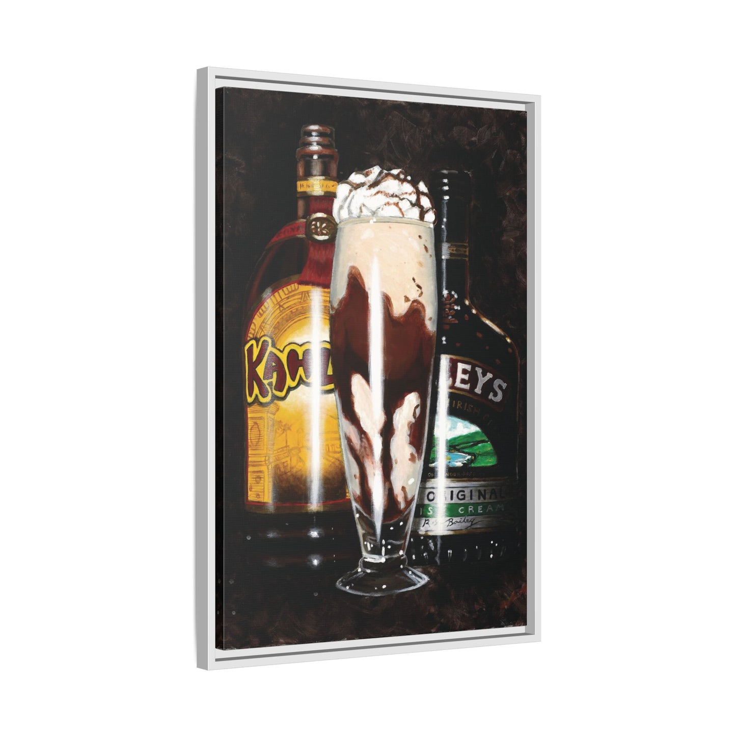 The Larry- Kaulua Baileys Mudslide Art Print, Framed 1.25" Matte Canvas Style
