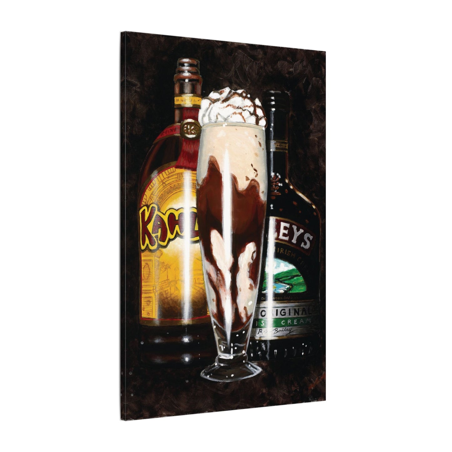 The Larry- Kaulua Baileys Mudslide 0.75" Stretched Matte Canvas Style