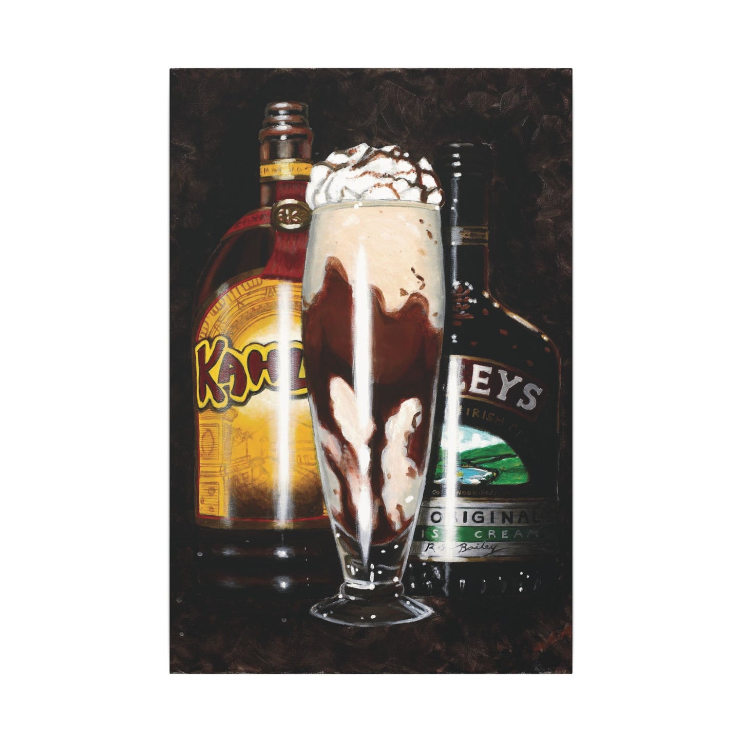 The Larry- Kaulua Baileys Mudslide 0.75" Stretched Matte Canvas Style