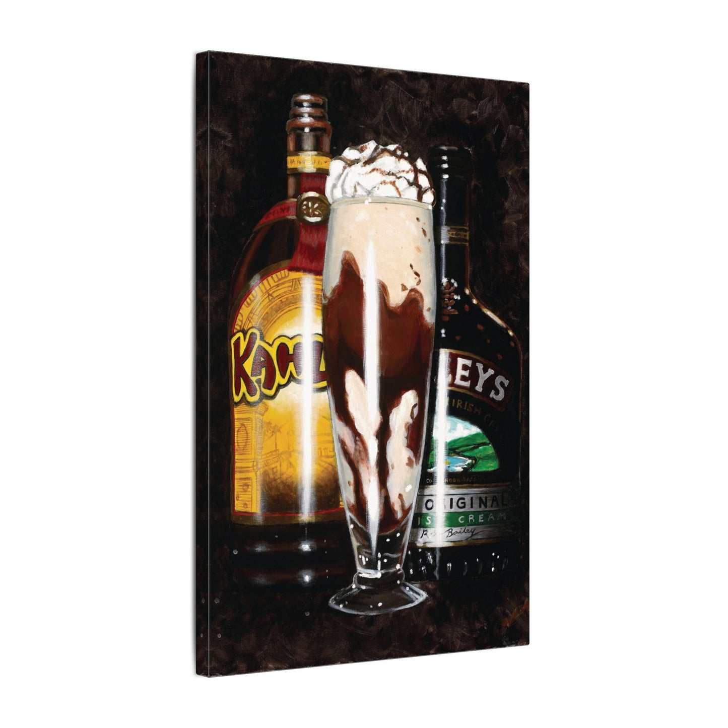 The Larry- Kaulua Baileys Mudslide 0.75" Stretched Matte Canvas Style