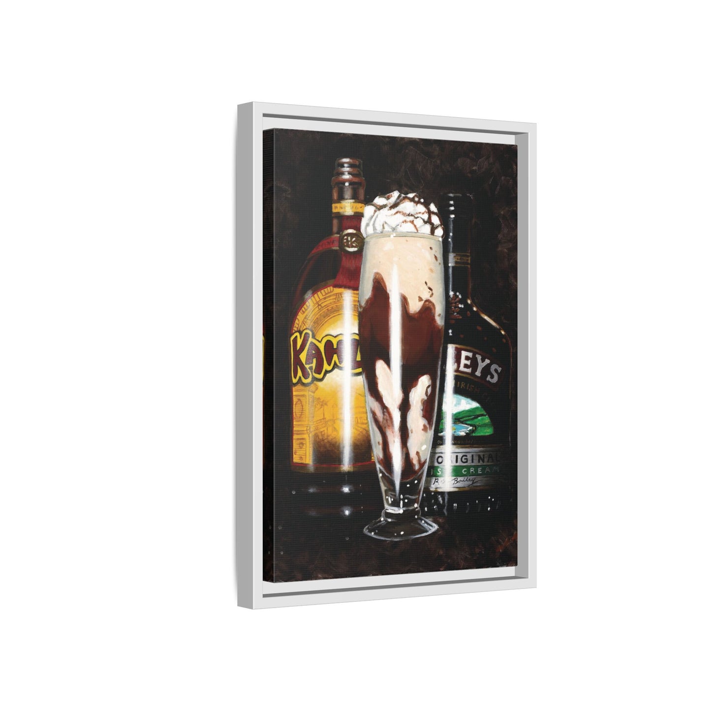 The Larry- Kaulua Baileys Mudslide Art Print, Framed 1.25" Matte Canvas Style