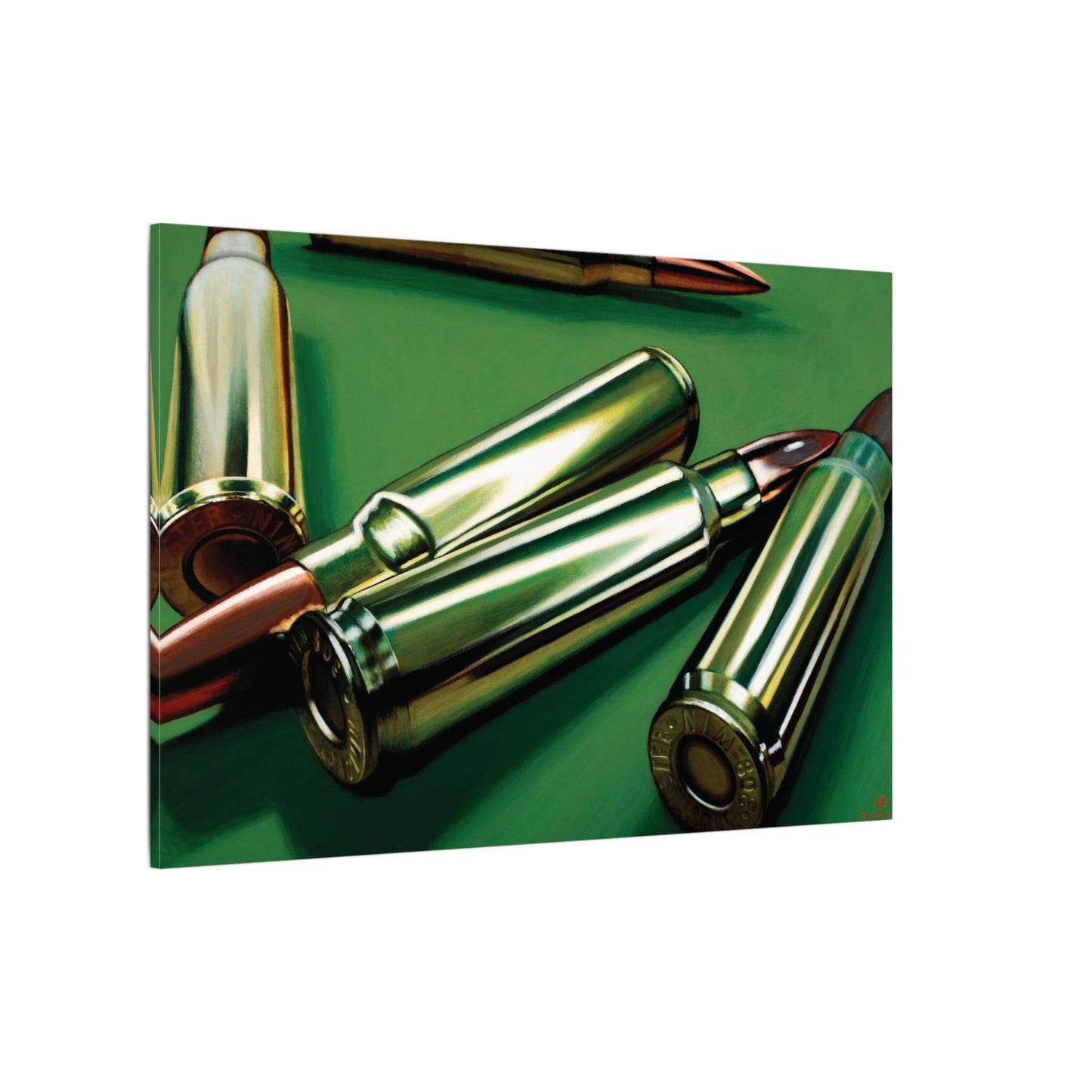 Sniper- Bullets Rifle Gun Collector Military SWAT Hero Art Print, 0.75" Stretched Matte Canvas Style