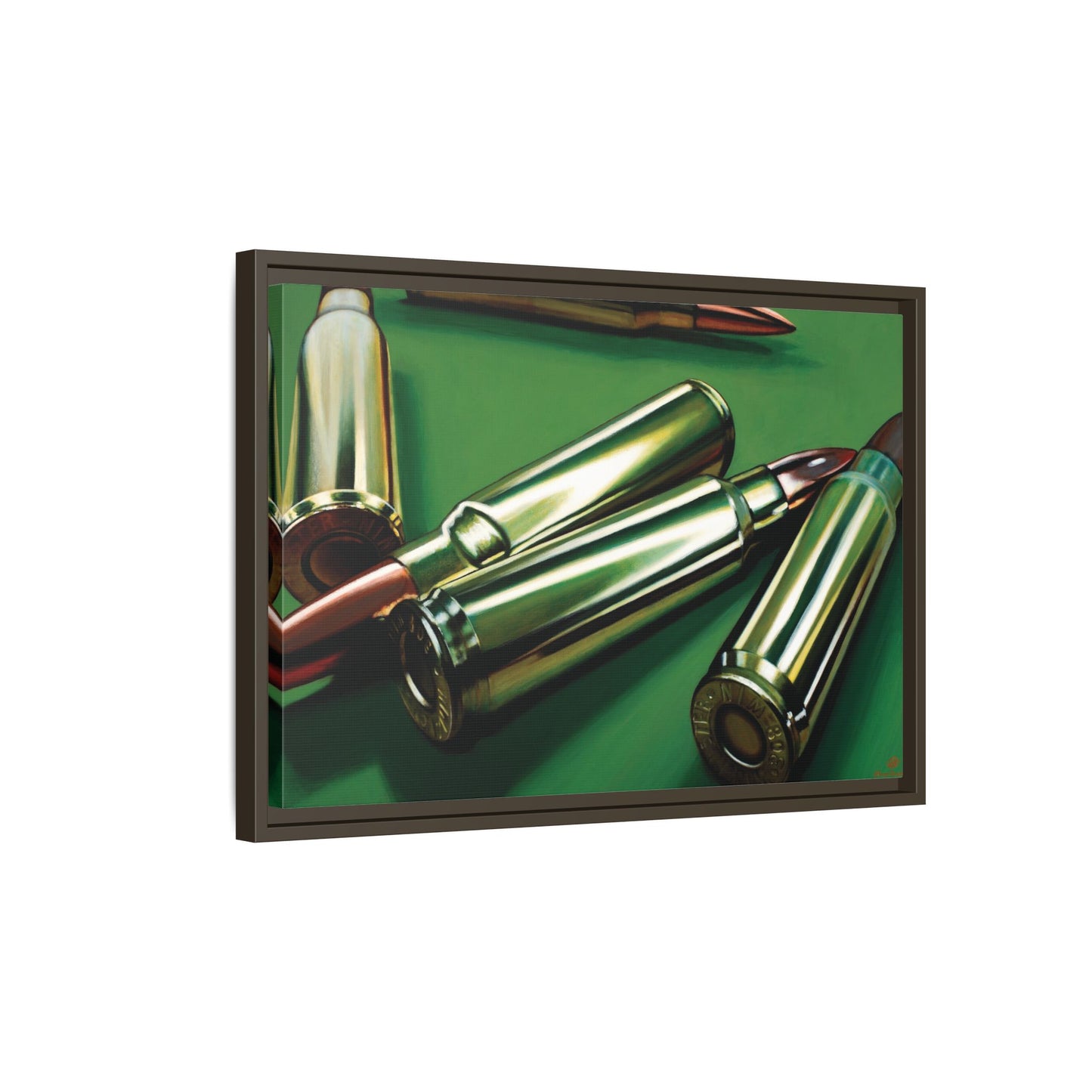 Sniper- Bullets Rifle Gun Collector Military SWAT Hero Art Print, Framed 1.25" Matte Canvas Style