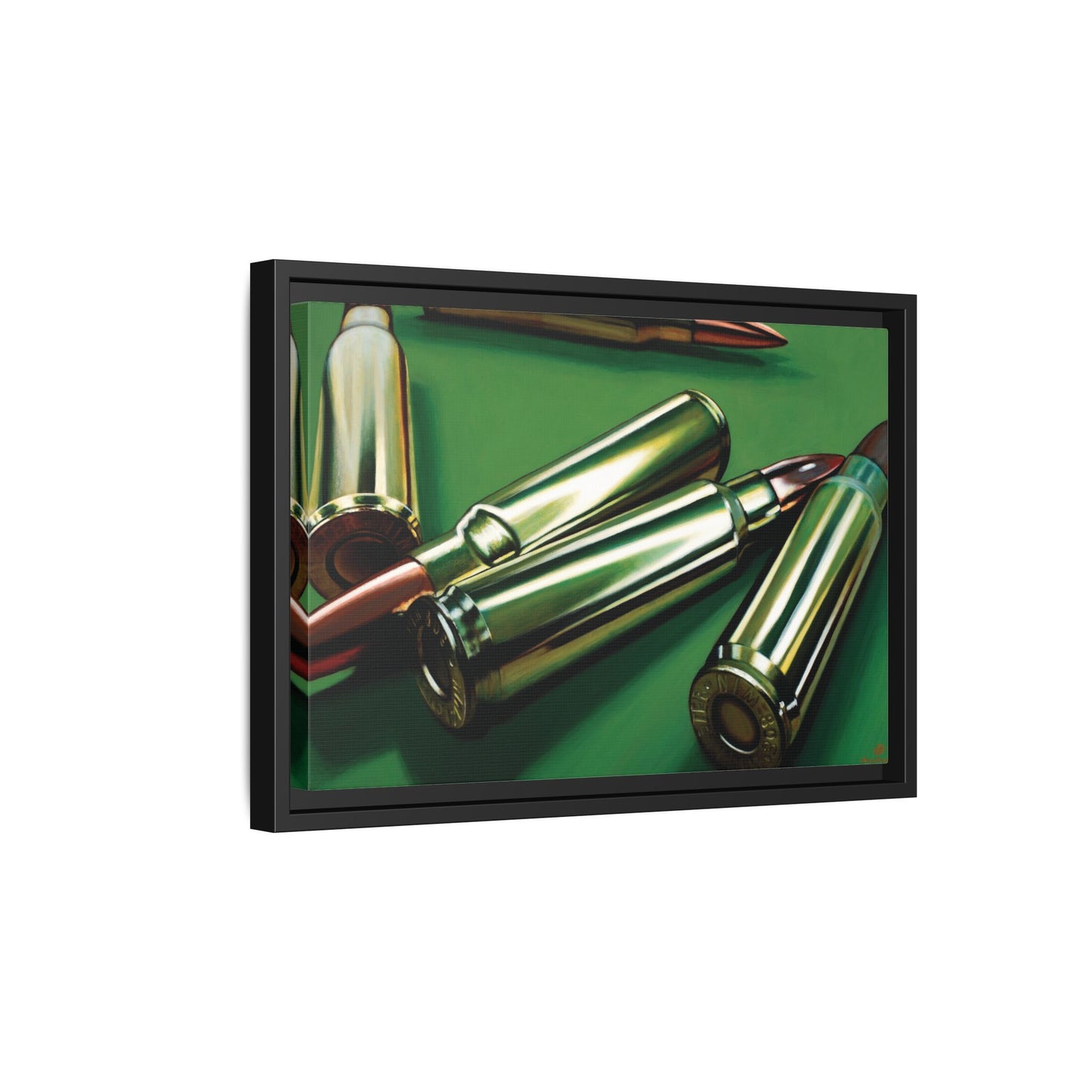 Sniper- Bullets Rifle Gun Collector Military SWAT Hero Art Print, Framed 1.25" Matte Canvas Style