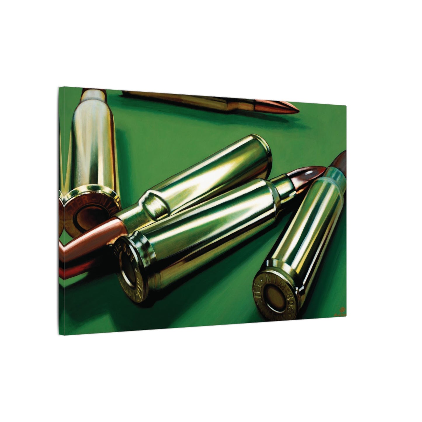 Sniper- Bullets Rifle Gun Collector Military SWAT Hero Art Print, 0.75" Stretched Matte Canvas Style