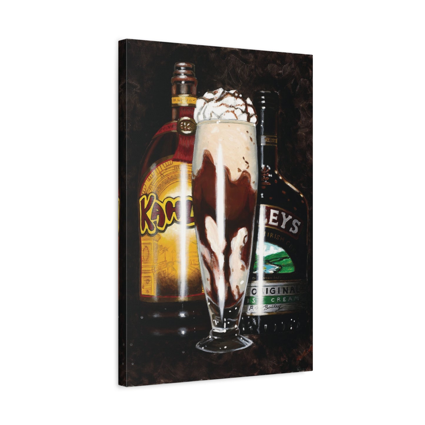 The Larry- Kaulua Baileys Mudslide Art Print, 1.25" Stretched Matte Canvas Style