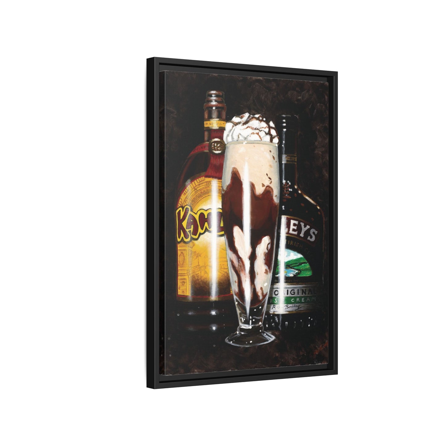 The Larry- Kaulua Baileys Mudslide Art Print, Framed 1.25" Matte Canvas Style