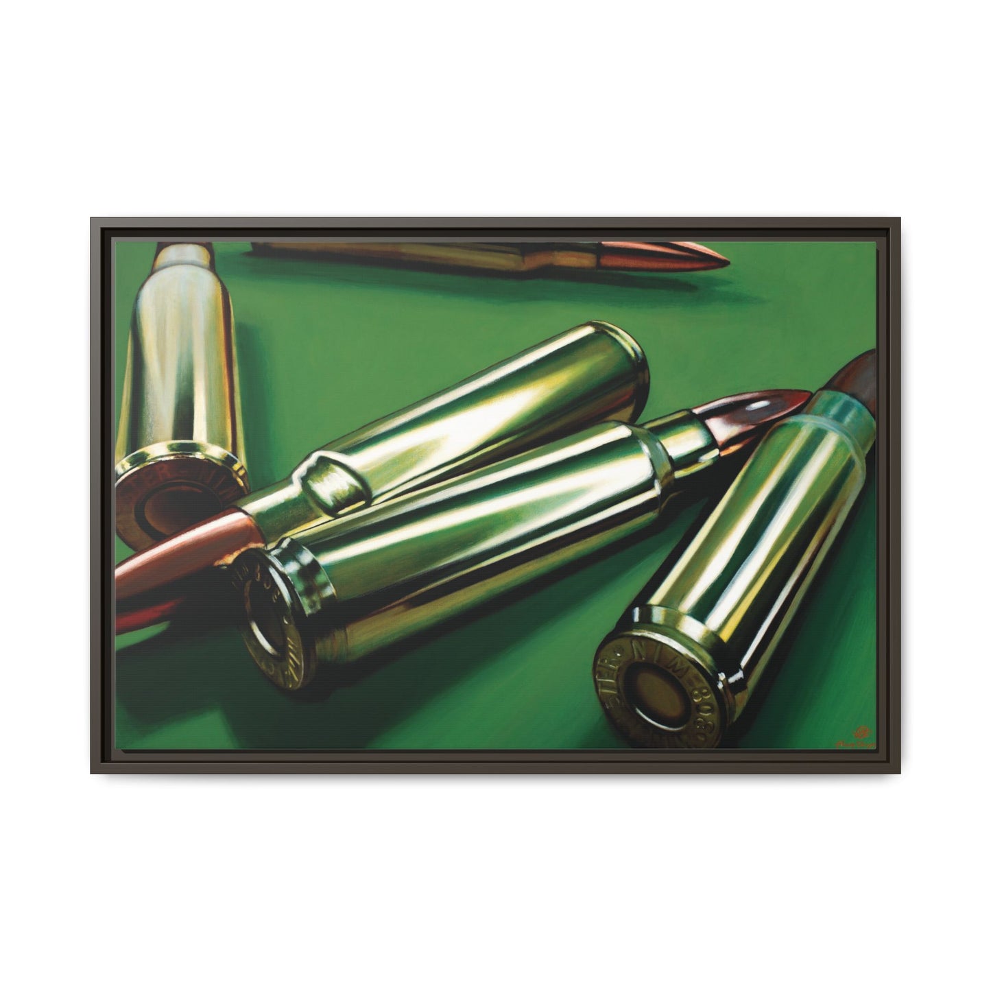 Sniper- Bullets Rifle Gun Collector Military SWAT Hero Art Print, Framed 1.25" Matte Canvas Style