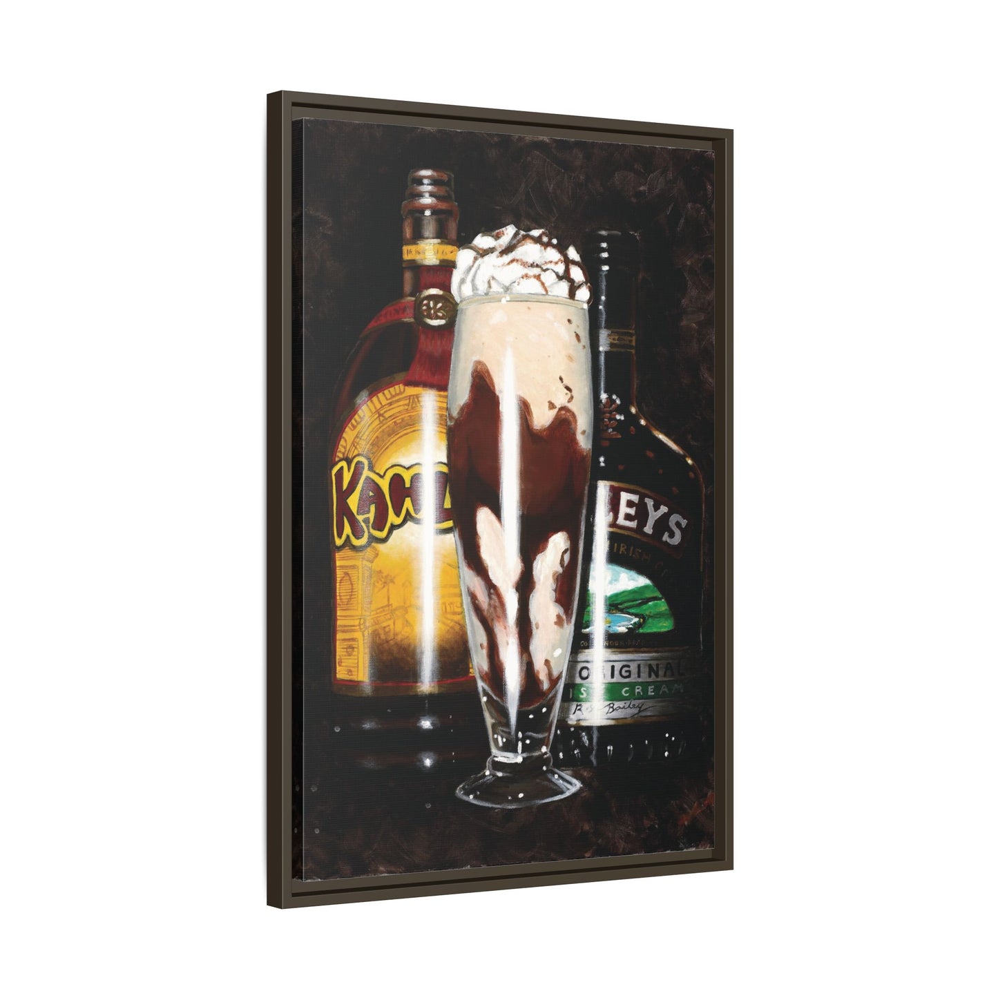The Larry- Kaulua Baileys Mudslide Art Print, Framed 1.25" Matte Canvas Style