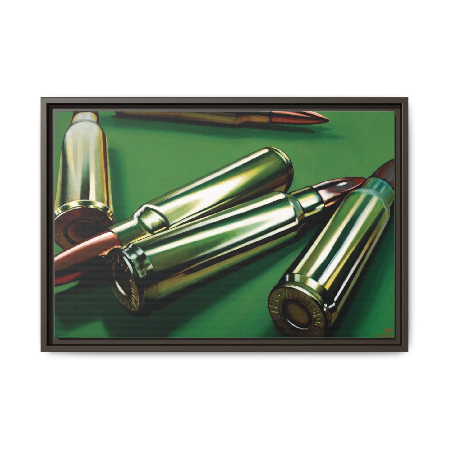 Sniper- Bullets Rifle Gun Collector Military SWAT Hero Art Print, Framed 1.25" Matte Canvas Style