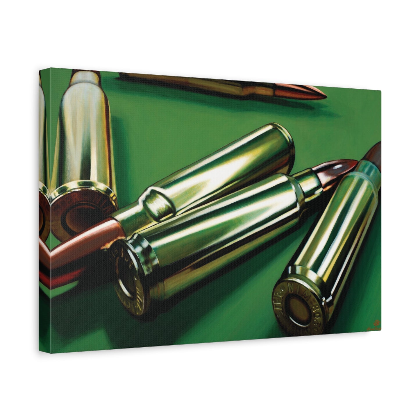 Sniper- Bullets Rifle Gun Collector Military SWAT Hero Art Print, 1.25" Stretched Matte Canvas Style