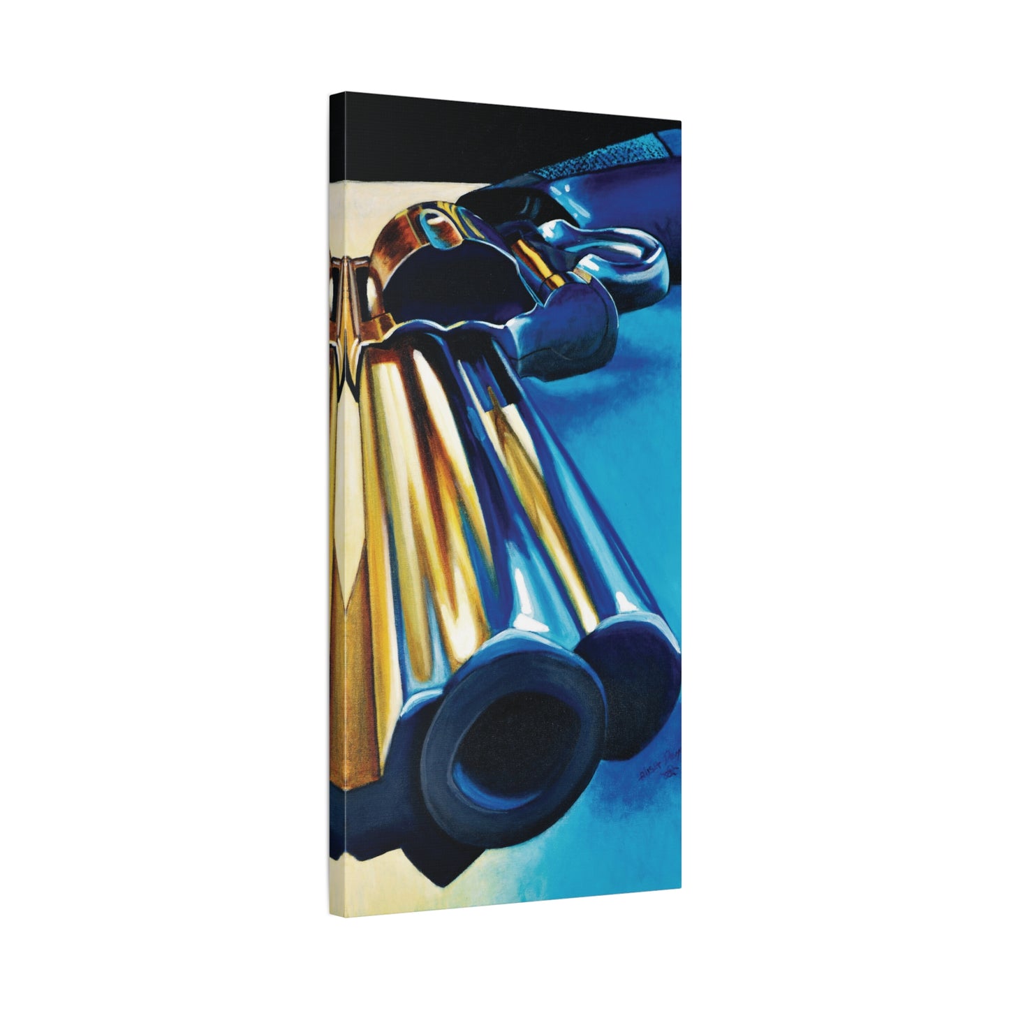 The Gun- Revolver Gun Collector Art Print, 1.25" Stretched Matte Canvas Style