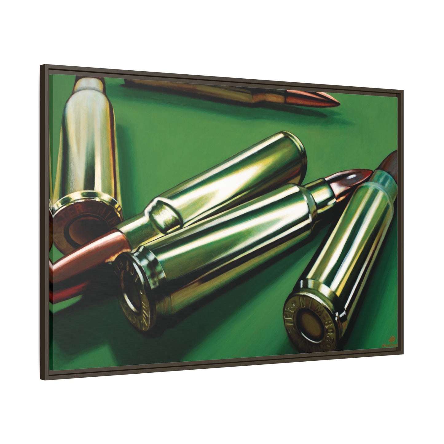 Sniper- Bullets Rifle Gun Collector Military SWAT Hero Art Print, Framed 1.25" Matte Canvas Style