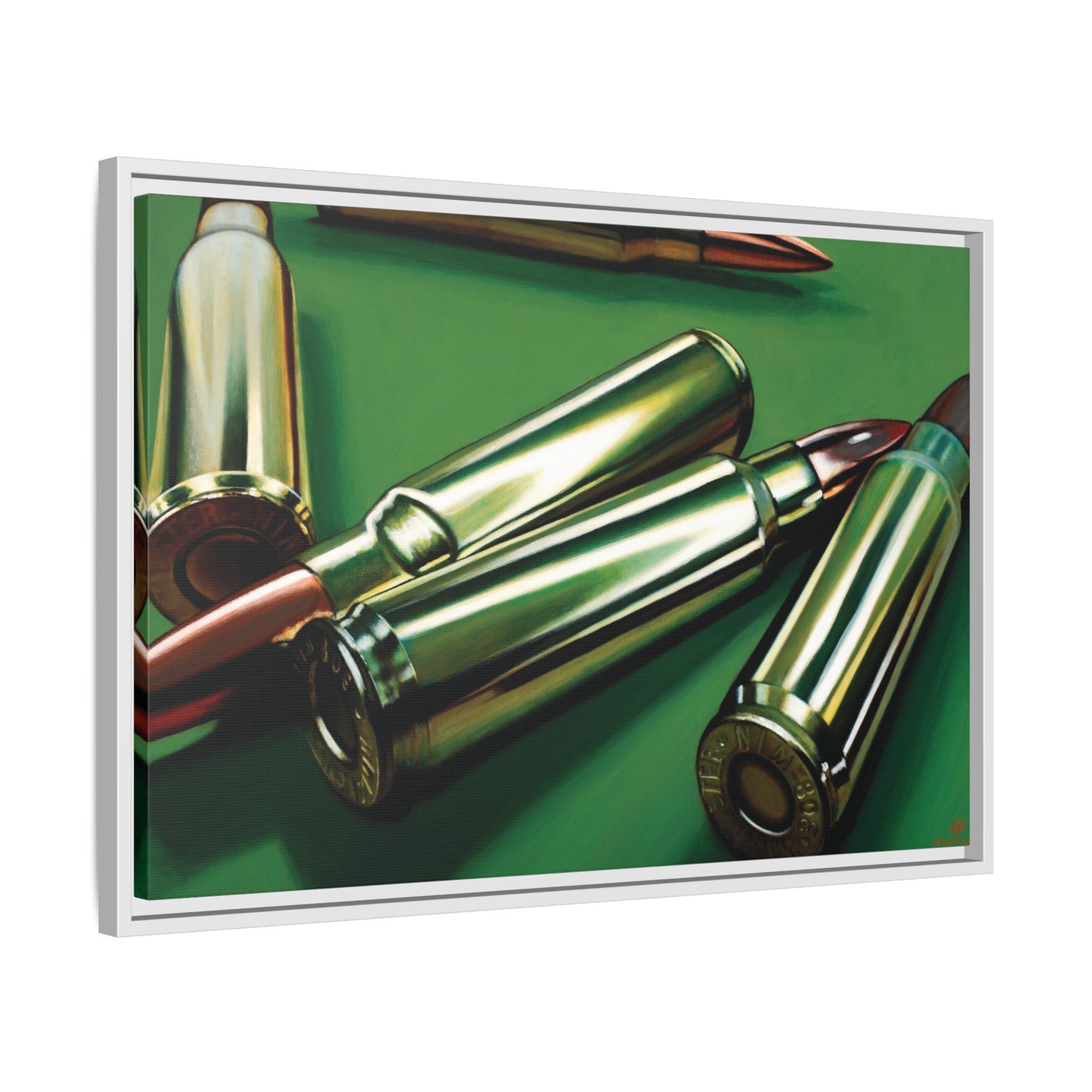 Sniper- Bullets Rifle Gun Collector Military SWAT Hero Art Print, Framed 1.25" Matte Canvas Style