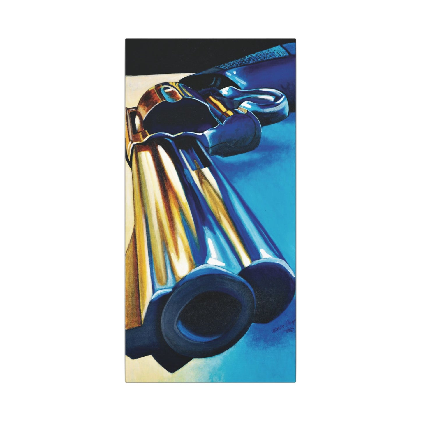 The Gun- Revolver Gun Collector Art Print, 0.75" Stretched Matte Canvas Style