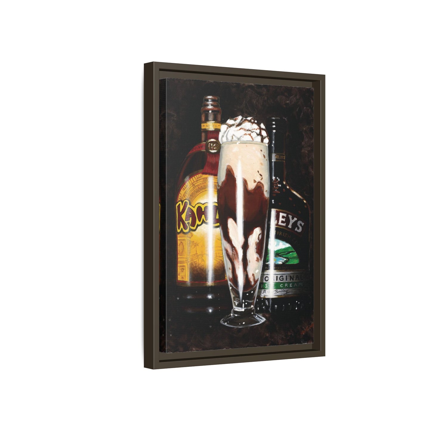 The Larry- Kaulua Baileys Mudslide Art Print, Framed 1.25" Matte Canvas Style