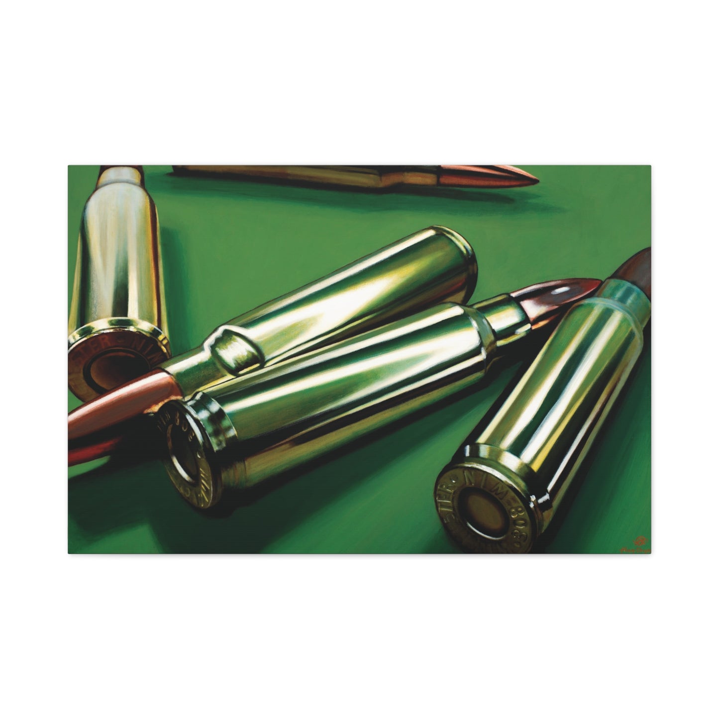 Sniper- Bullets Rifle Gun Collector Military SWAT Hero Art Print, 1.25" Stretched Matte Canvas Style