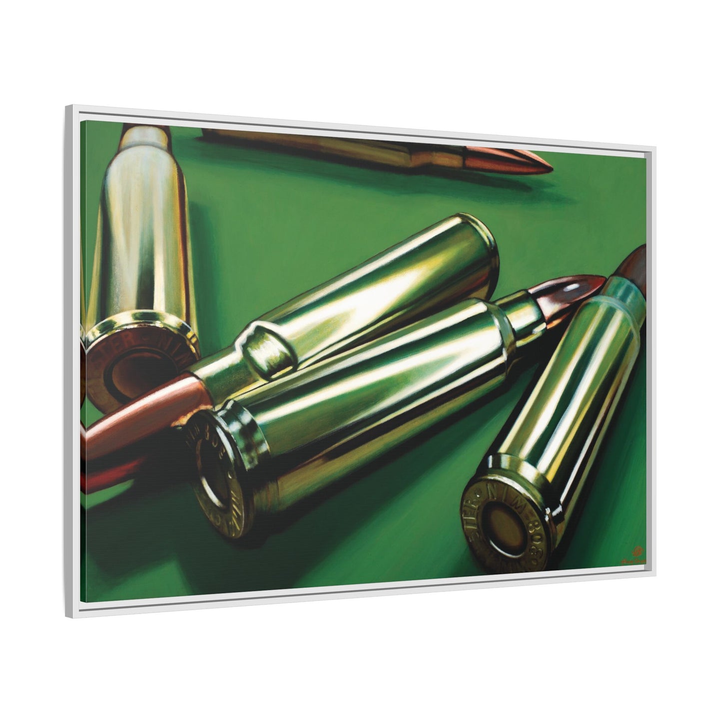 Sniper- Bullets Rifle Gun Collector Military SWAT Hero Art Print, Framed 1.25" Matte Canvas Style